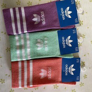 Adidas Purple green orange long socks socks